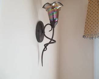 Art glass wall sconce - two availble