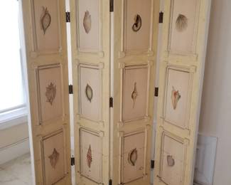 Elegant 4-panel folding screen