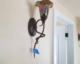 Art glass wall sconce - two available