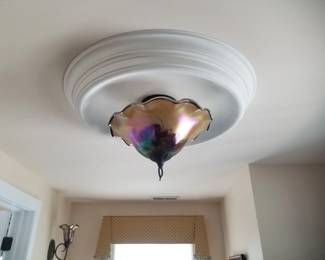 Art glass ceiling light fixuture