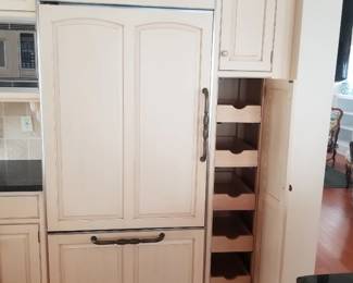 Pantry features pull-out shelves