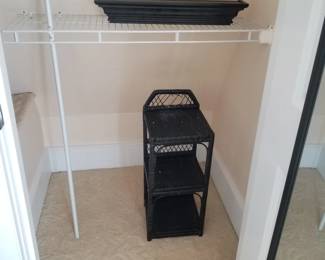 Wicker stand; closet system