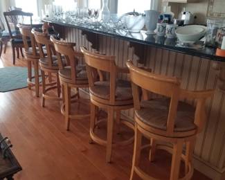 Swivel bar stools - six available