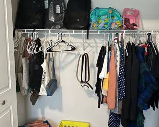 More clothes to come.  New Dell Backpack, Purses