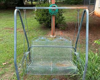 Wrought Iron Swinging Bench