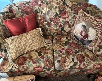 Floral Print Loveseat