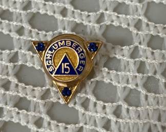 Shlumberger 14K Gold with sapphires