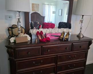 Dresser with Mirror Matching Queen Bed