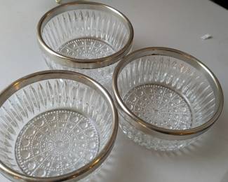 Crystal serving bowls (set of 3)