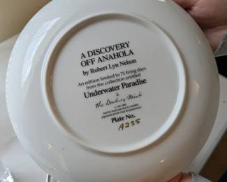 Dolphin plate - "A Discovery Off Ahahola" by Danbury Mint, plate #A255