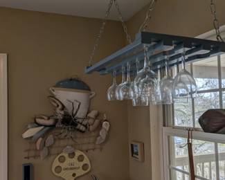 hanging wine glass holder