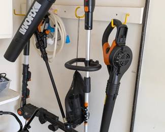 electric garden tools - leaf blower, weedwacker, hedge trimmer