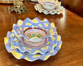 Mackenzie Childs set of dinnerware
