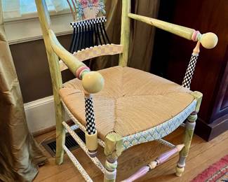 Pair of Mackenzie Childs armchairs