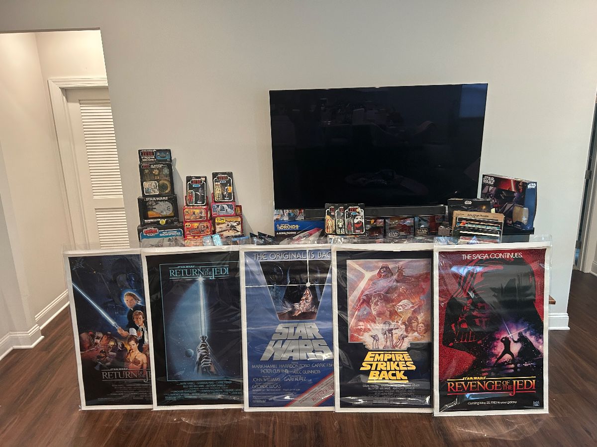 Original Star Wars posters, carded and sleeved