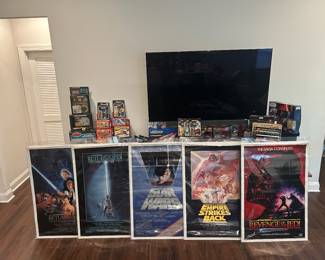 Original Star Wars posters, carded and sleeved