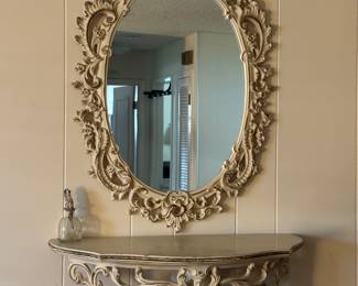 Mirror and shelf pair
