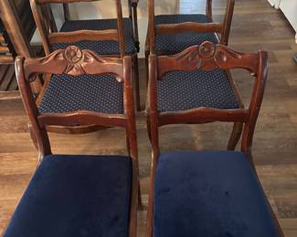 8 Duncan Phyfe Rose back style chairs 