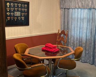 Glass top table and chairs 