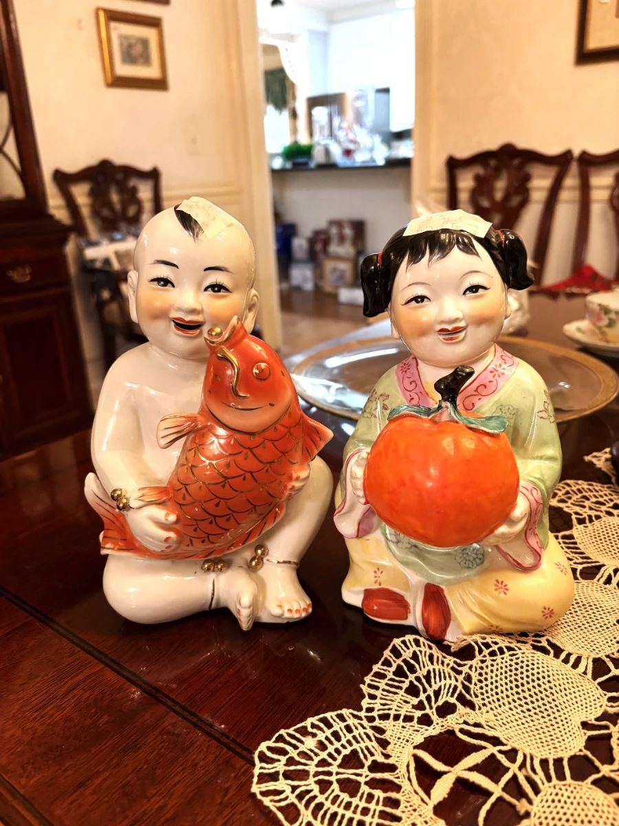 Vintage Chinese "Tongzi"(Lucky Children) figurines - represent welth and prosperity