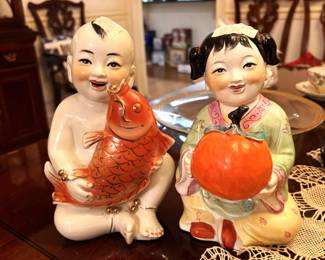 Vintage Chinese "Tongzi"(Lucky Children) figurines - represent welth and prosperity