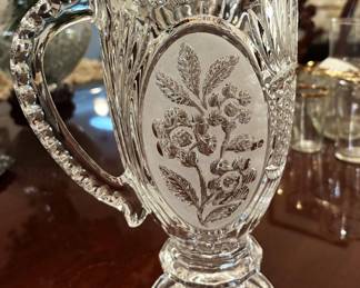 Several pieces of Crystal Clear Industries "Floral Collection"