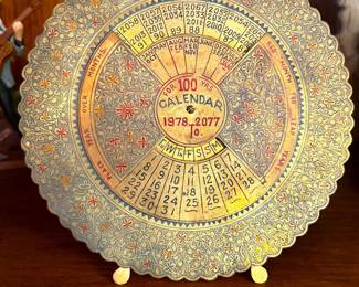 Brass 100 year Calendar 1978-2077