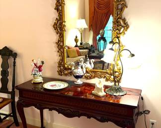 Mirrors and unusual light fixtures