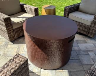 Only BRONZE table for sale. FIRE PIT and furn SOLD