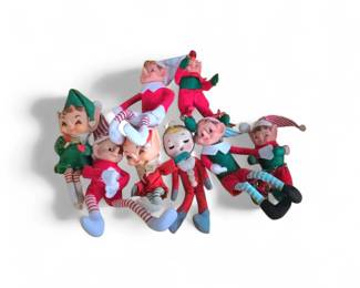 Vintage Christmas elves