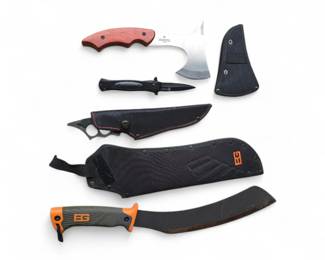 We have knives and hatchets