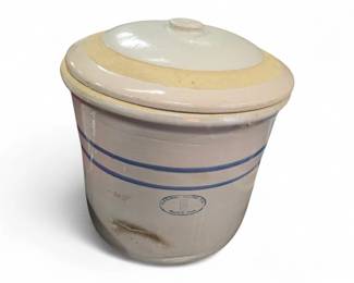 Marshall Pottery 5 gallon crock with lid