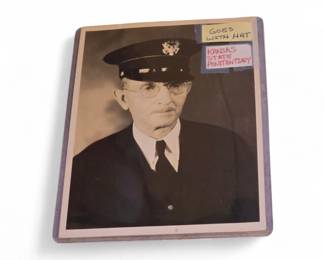 Kansas State penitentiary guard with hat on