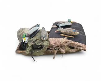 Duck decoys and sled