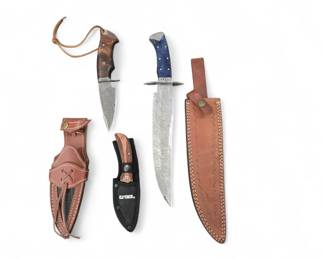 Damascus style knives