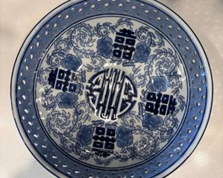 d chinese Style Blue and White Porcelain Decorative Bowl