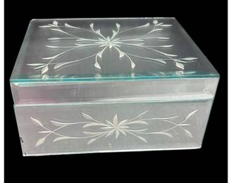 d Rectangular decorative glass jewelry box