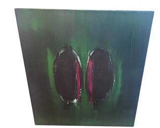 ar Debby Long Abstract Oil Painting Robins Eggs