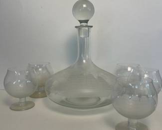 k Vintage Tuscany Brandy Decanter Set
