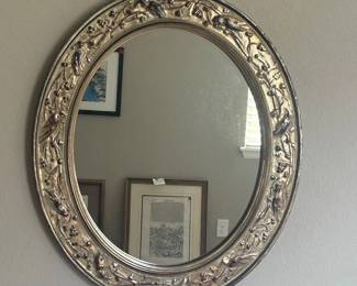 f Bird Motif Oval Mirrors