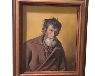 ar Original Oil Painting After Hermitage Museum Portrait of Old Man,