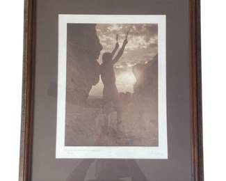 ar Edward S. Curtis Offering to the Sun  San Ildefonso Curtis Gravure Print