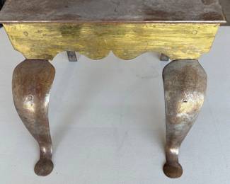 a Antique Metal Footman Stand Fireplace Trivet