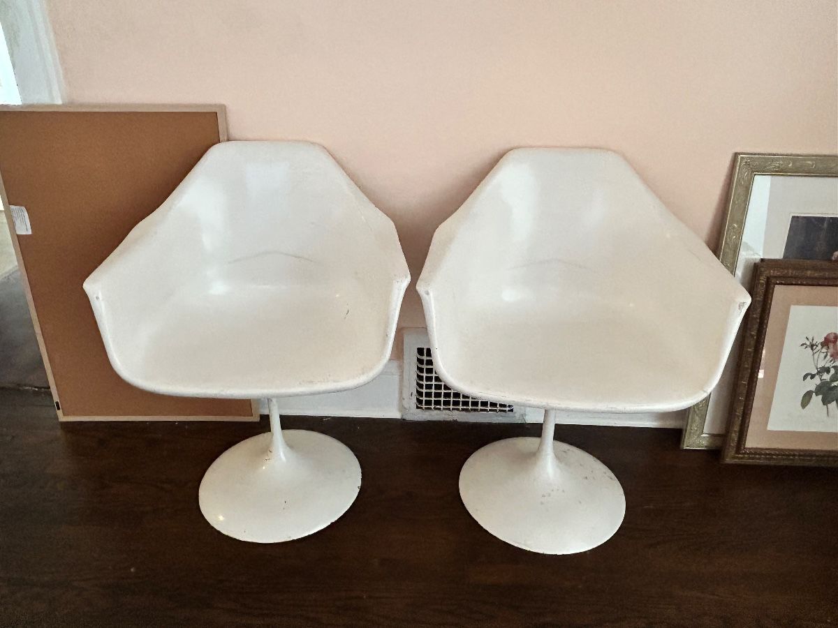 Eames fiberglass swivel chairs