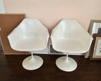 Eames fiberglass swivel chairs