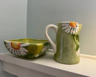 Drink pitcher and chip bowl