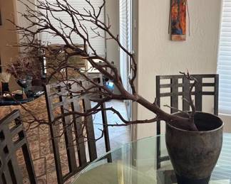 Earth Toned Vase With Tree Branch