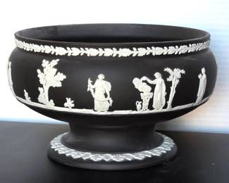 Wedgwood Black Pedestal Bowl