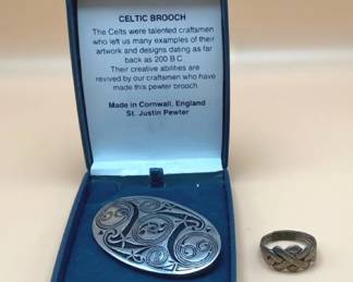 Celtic Brooch  Ring