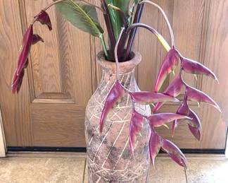 Tall Rustic Terracotta Pot WFaux Foliage